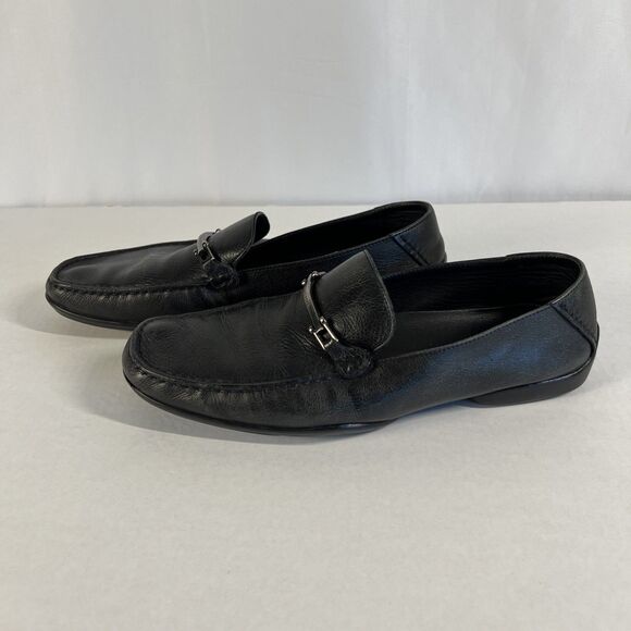 Hugo Boss Men Leather Dress Shoe Loafers size 9 Black main image 8